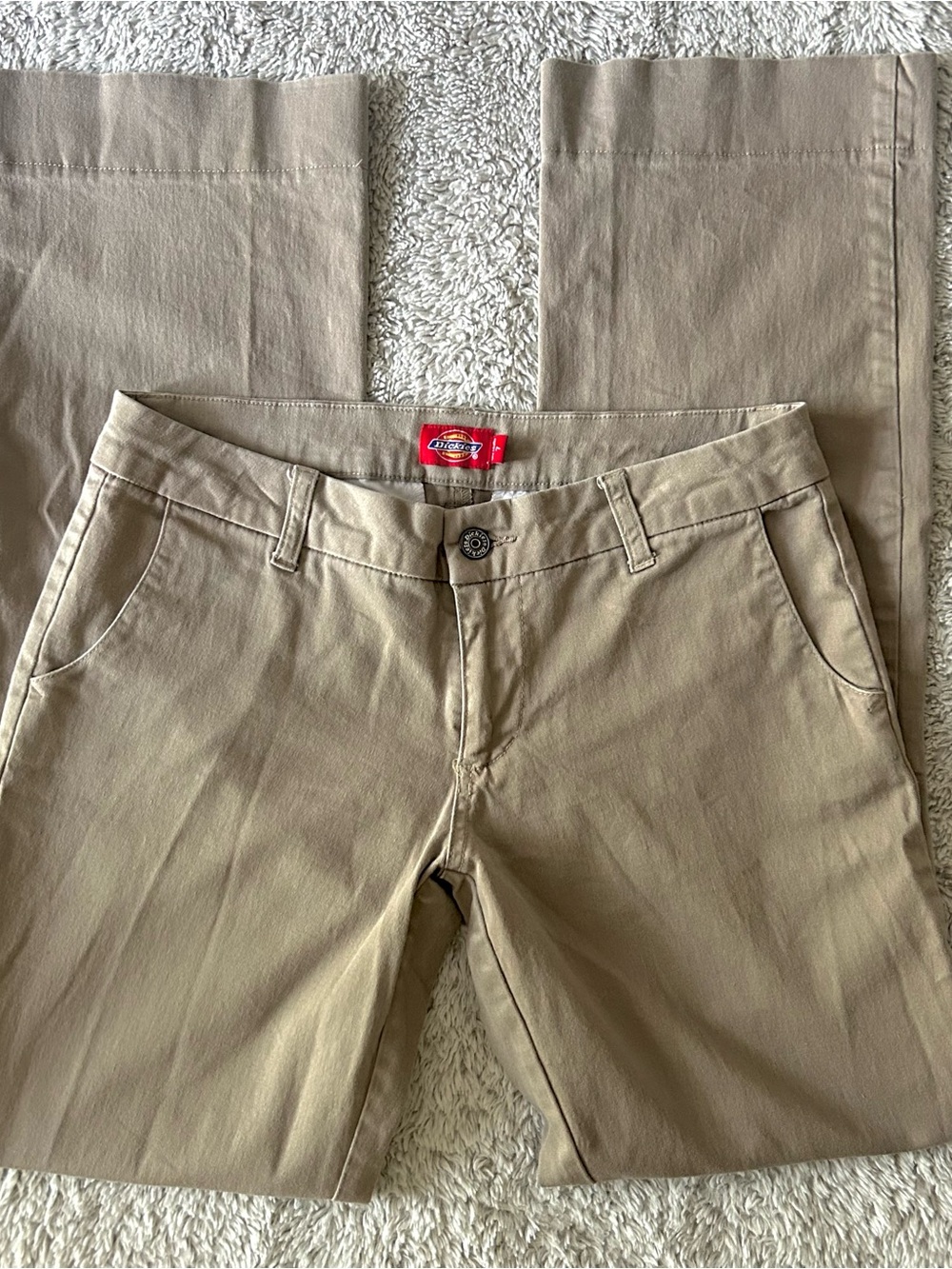 Y2K Low-Rise Dickies Girl Khaki Straight Leg Work Pants